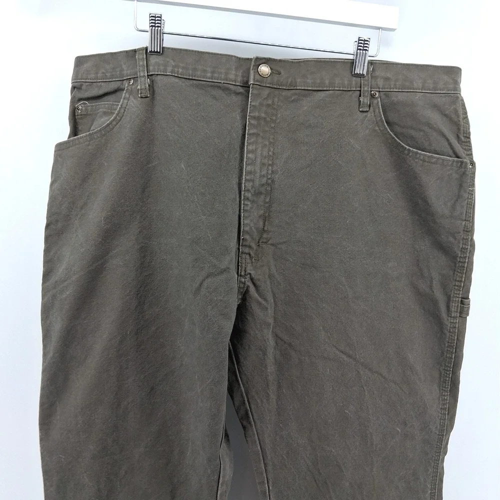 Dickies Mens 44x30 Carpenter‎ Pants Workwear Casual Olive Green Streetwear Y2K